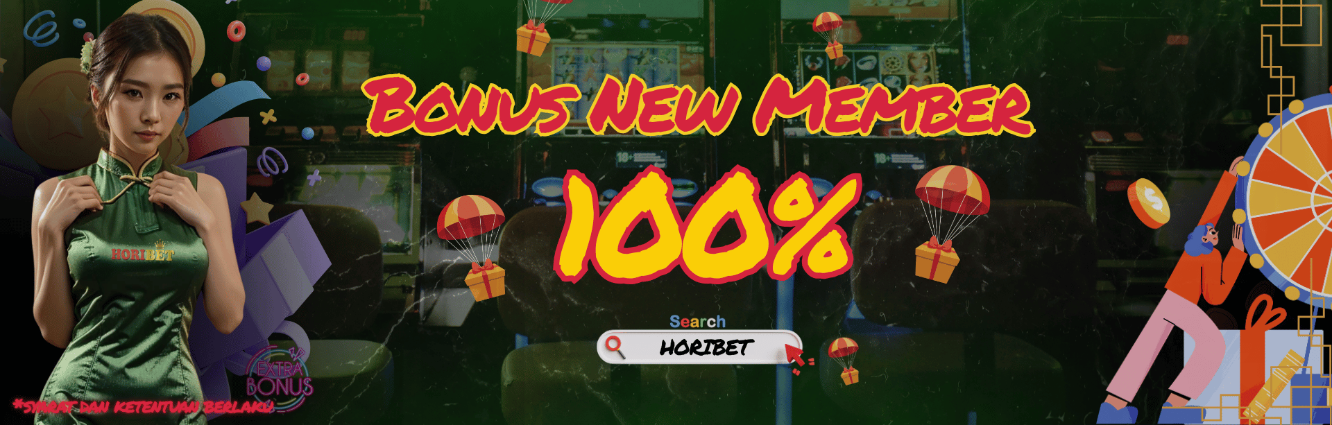 Bonus New Member 100% Horibet